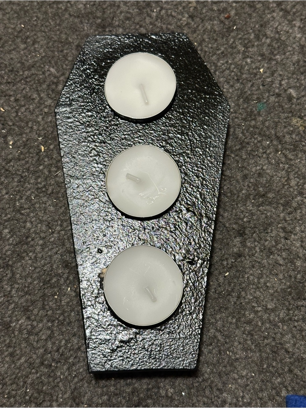 Black Coffin Tea Light Candle Holder - Home Accents